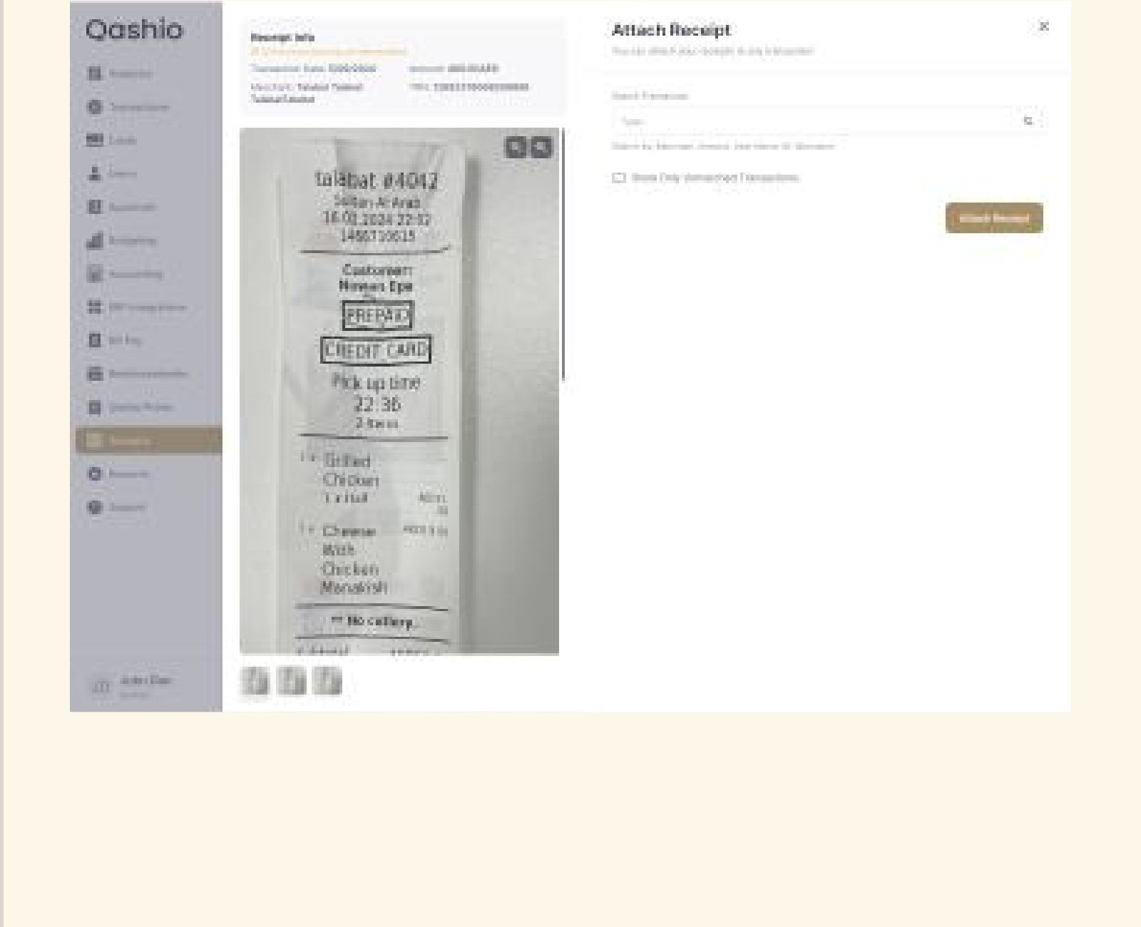 Receipt mapping flow before and after adding a live preview — drag to compare