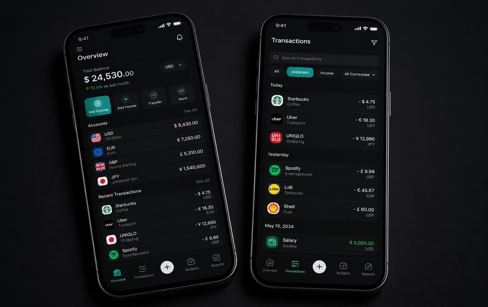 Founding designer at WalletWise, a multi-currency expense app
